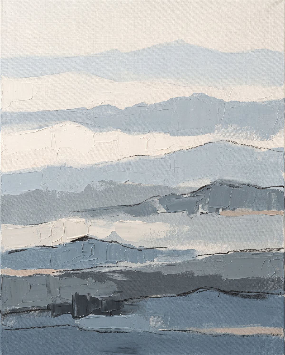 Fog Blue Layered - BloomWorld wall art print