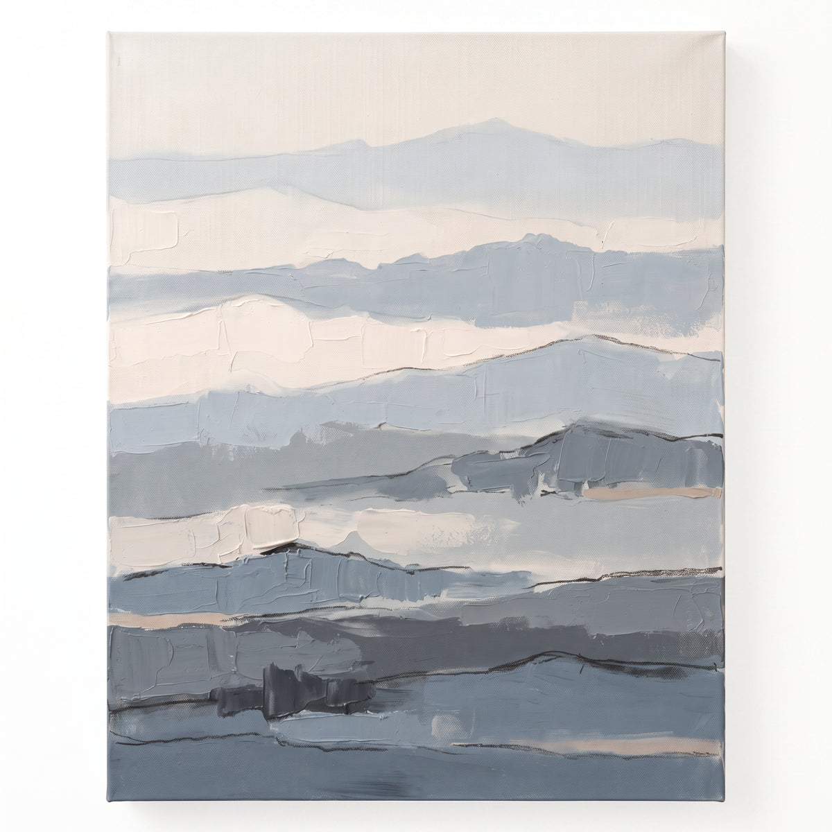 Fog Blue Layered - BloomWorld wall art print