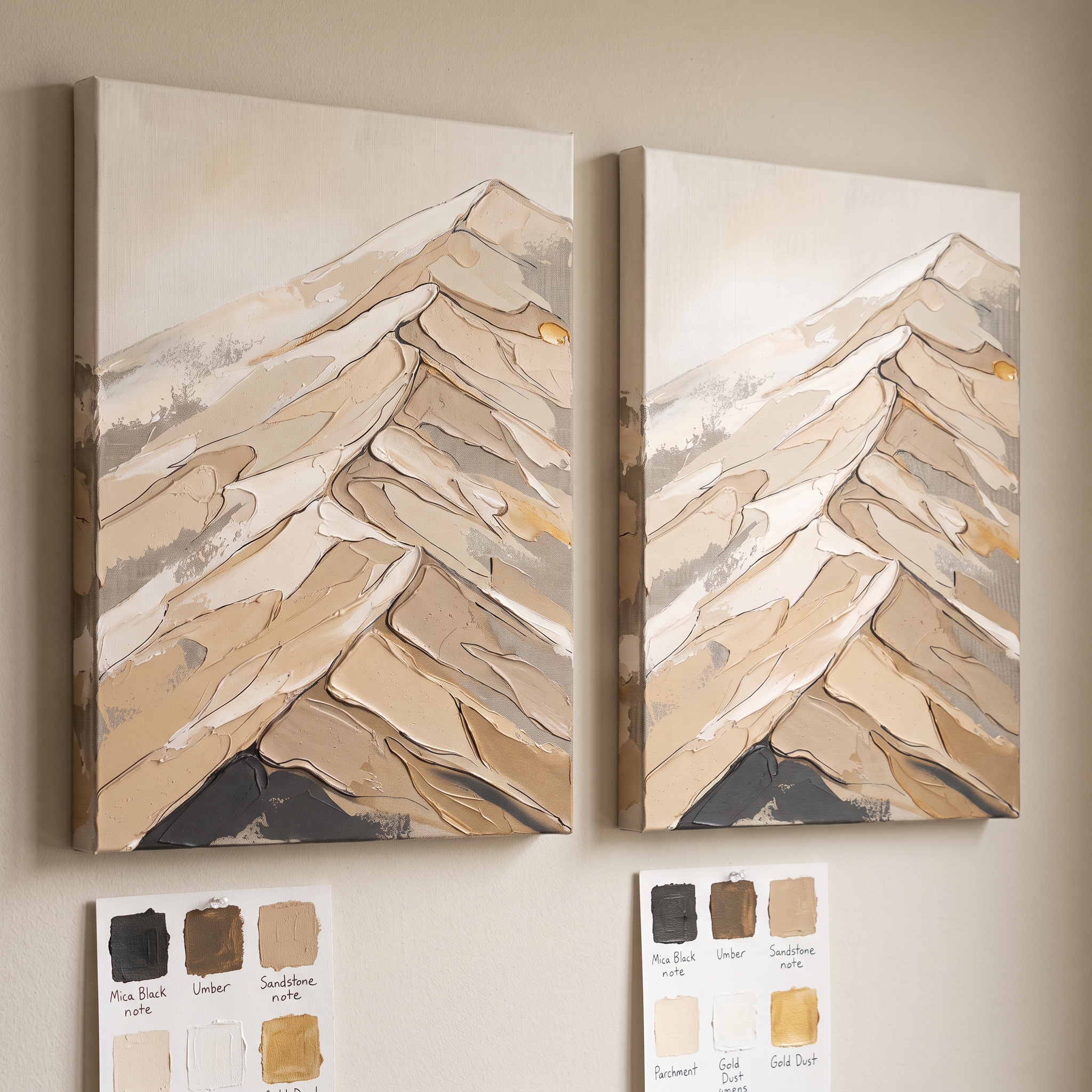 Sand Dune Abstract Canvas Wall Art, Desert Texture Impasto Painting, Warm Neutral Decor, Gift