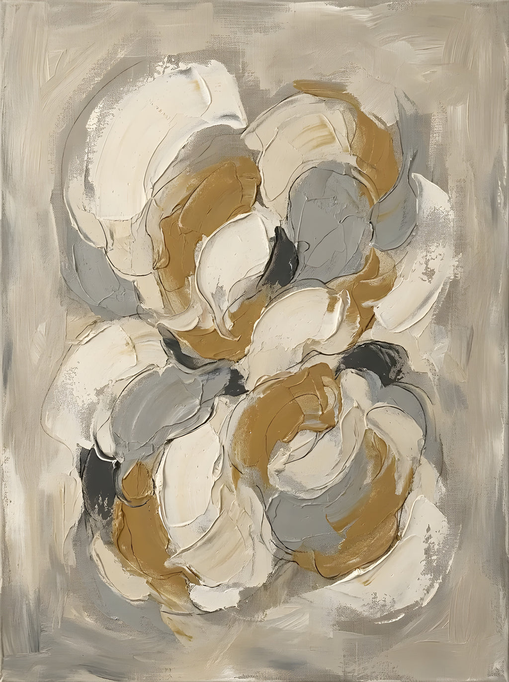 Warm Neutral Abstract Wall Art — abstract wall art, earth tone wall art, full artwork view, abstract canvas wall art print | BloomWorld Art