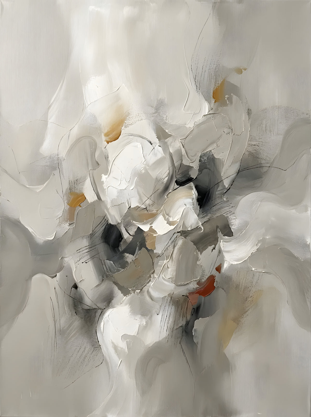Greige Abstract Wall Art — beige wall art, giclee canvas art, full artwork view, abstract canvas wall art print | BloomWorld Art