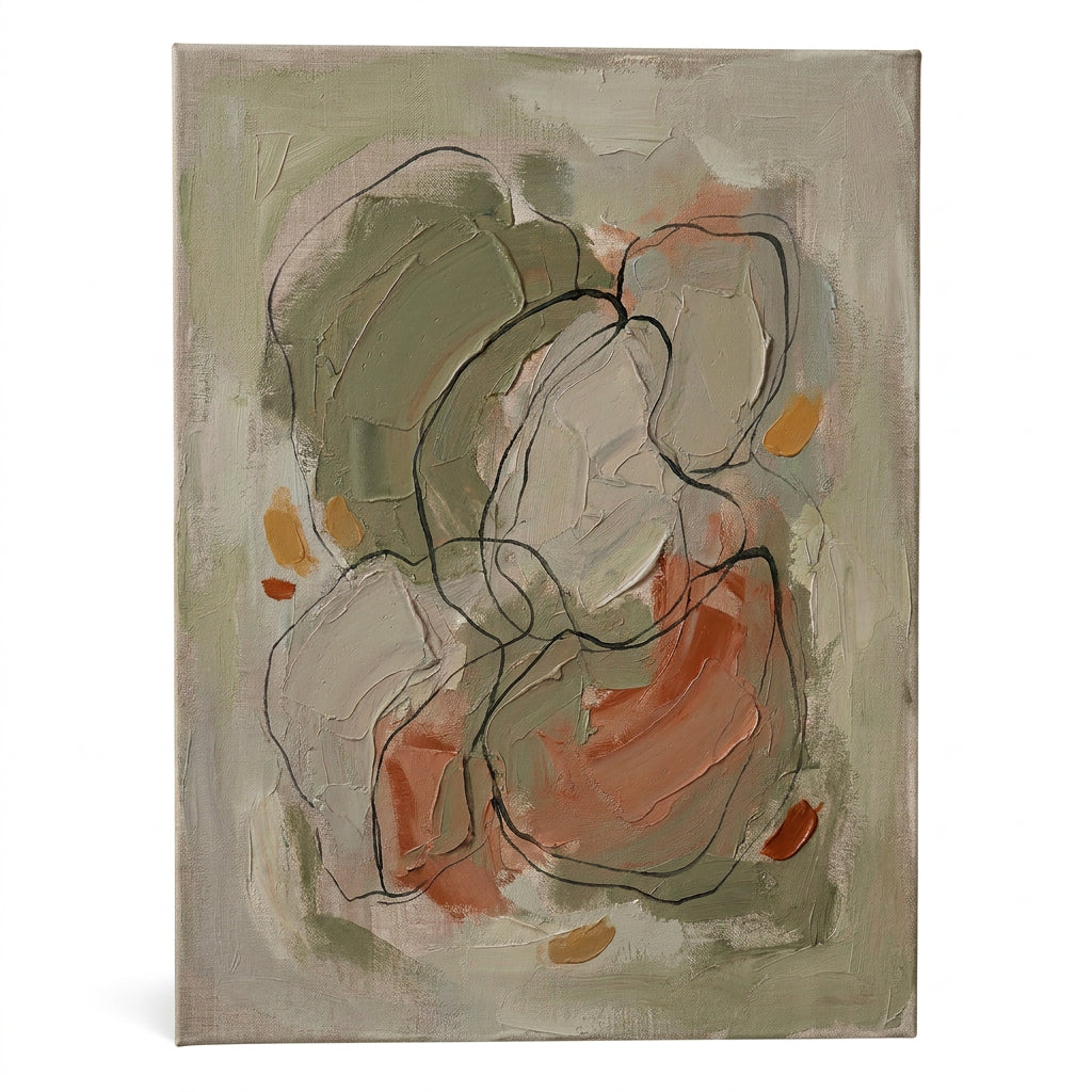 Olive Neutral Abstract olive neutral wall art - BloomWorld wall art print
