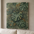 Jungle Nursery Decor — botanical print, botanical wall art, canvas wall art shown on a wall in a styled interior, view C8 (tropical botanical) | BloomWorld Art