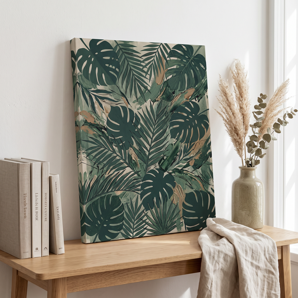 Wildflower Field Study Canvas, Tropical Botanical Wall Art, Botanical Print, Gift