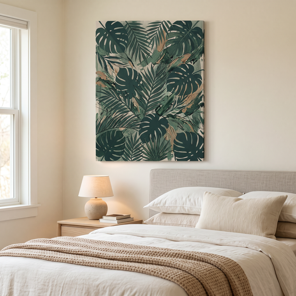 Wildflower Field Study Canvas, Tropical Botanical Wall Art, Botanical Print, Gift