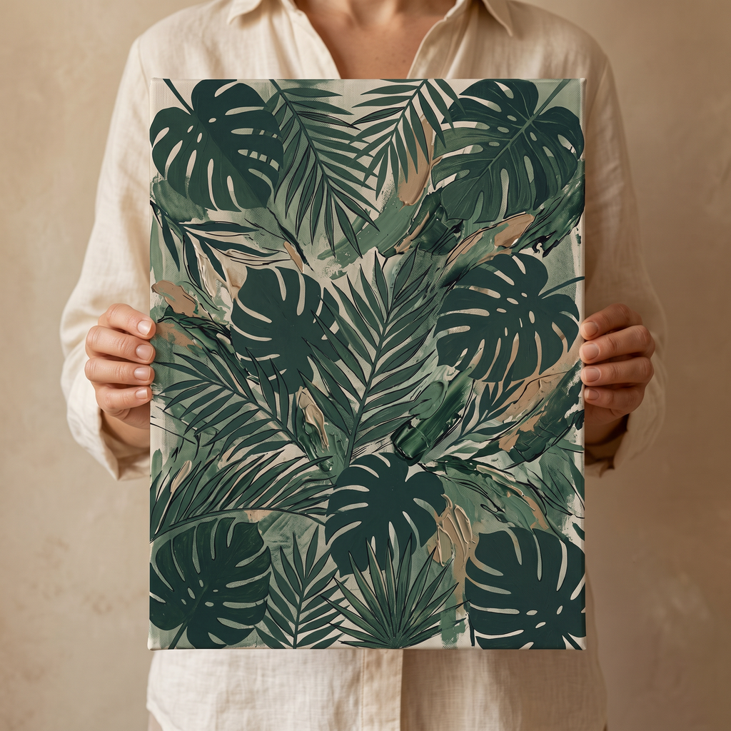 Wildflower Field Study Canvas, Tropical Botanical Wall Art, Botanical Print, Gift