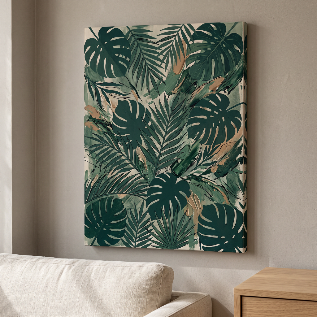 Wildflower Field Study Canvas, Tropical Botanical Wall Art, Botanical Print, Gift