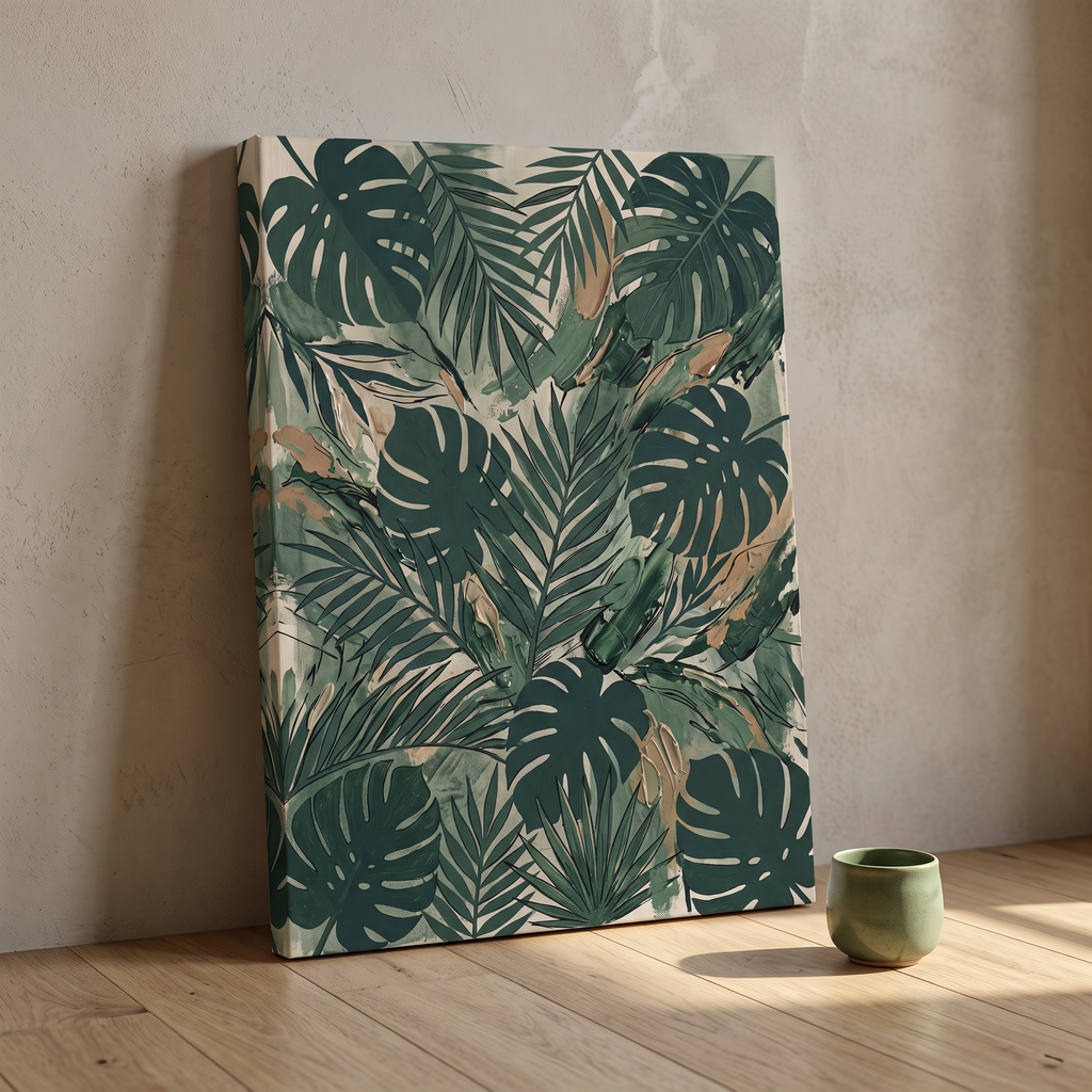 Wildflower Field Study Canvas, Tropical Botanical Wall Art, Botanical Print, Gift