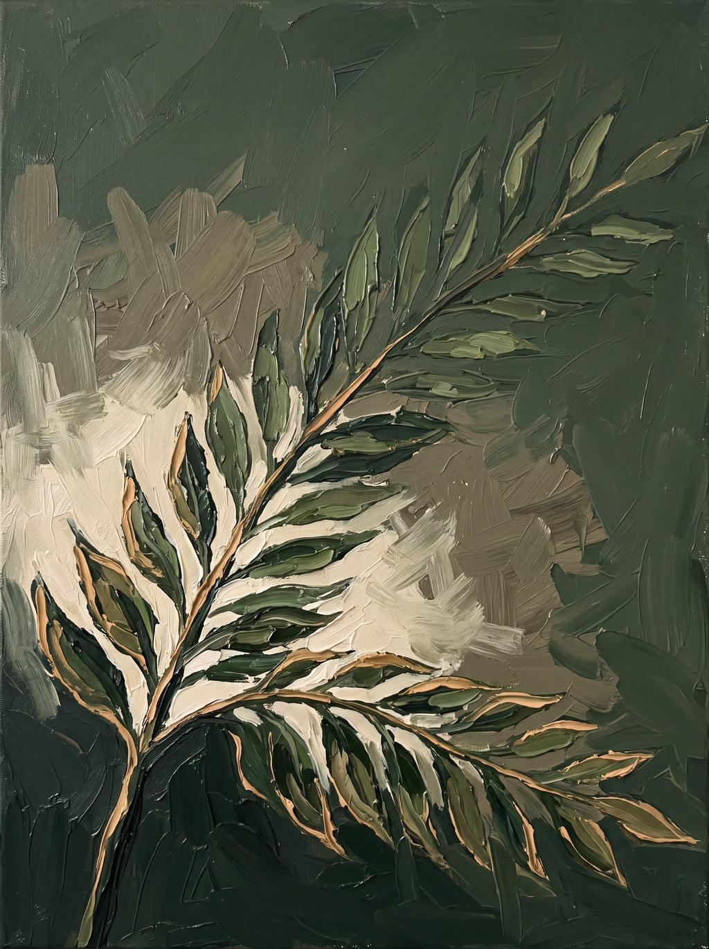 Single Stem Wall Art, Tropical Botanical Wall Art, Jungle Green Decor, Gift