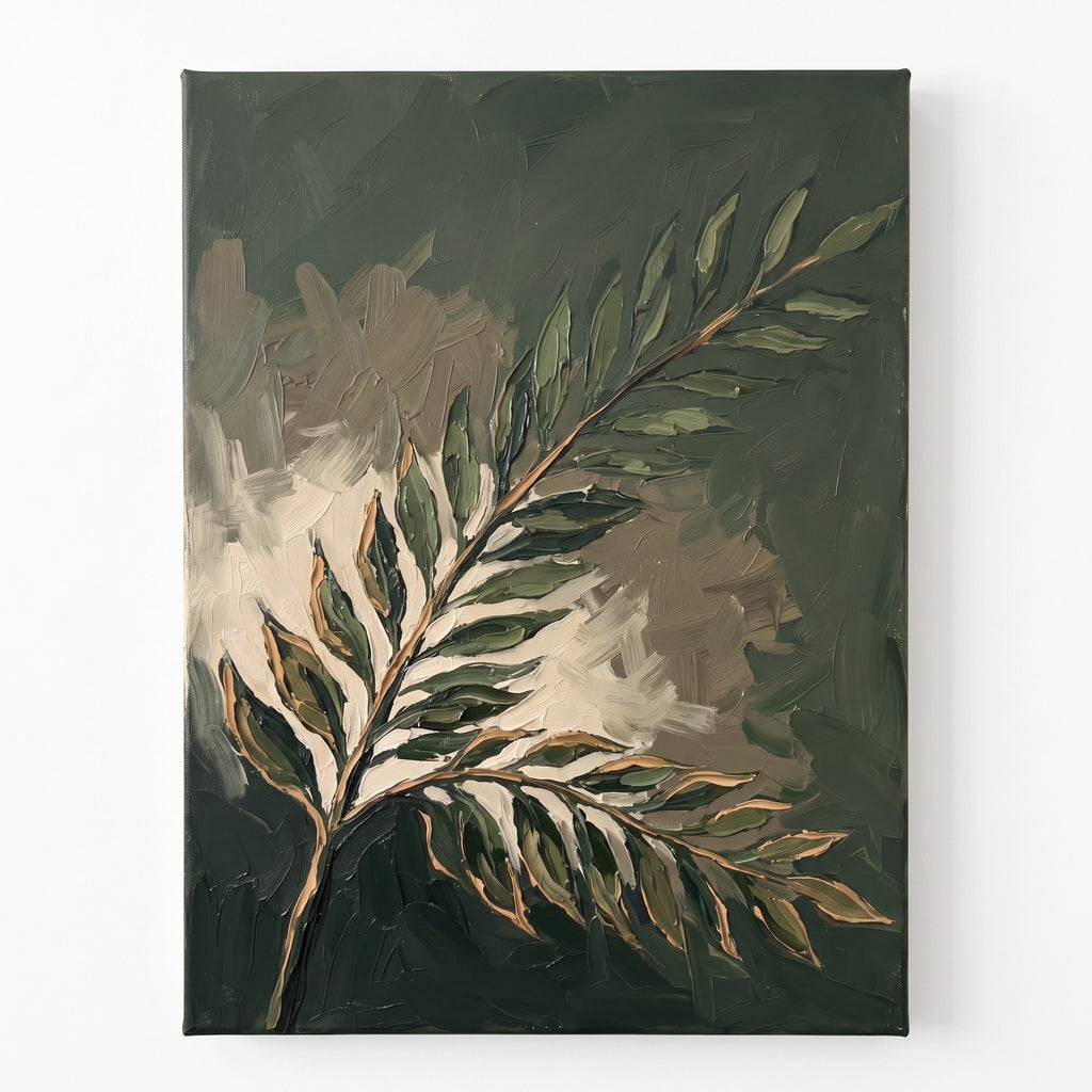 Single Stem Wall Art, Tropical Botanical Wall Art, Jungle Green Decor, Gift