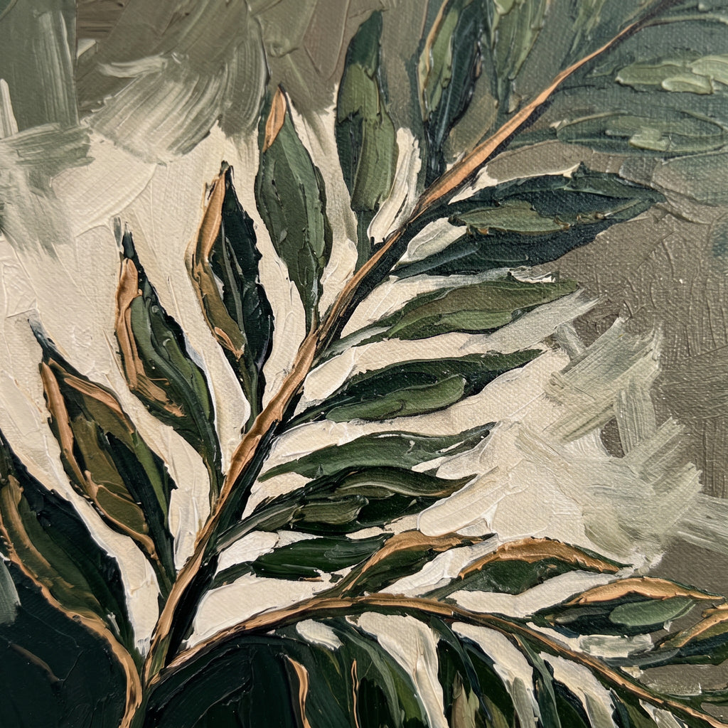 Single Stem Wall Art, Tropical Botanical Wall Art, Jungle Green Decor, Gift
