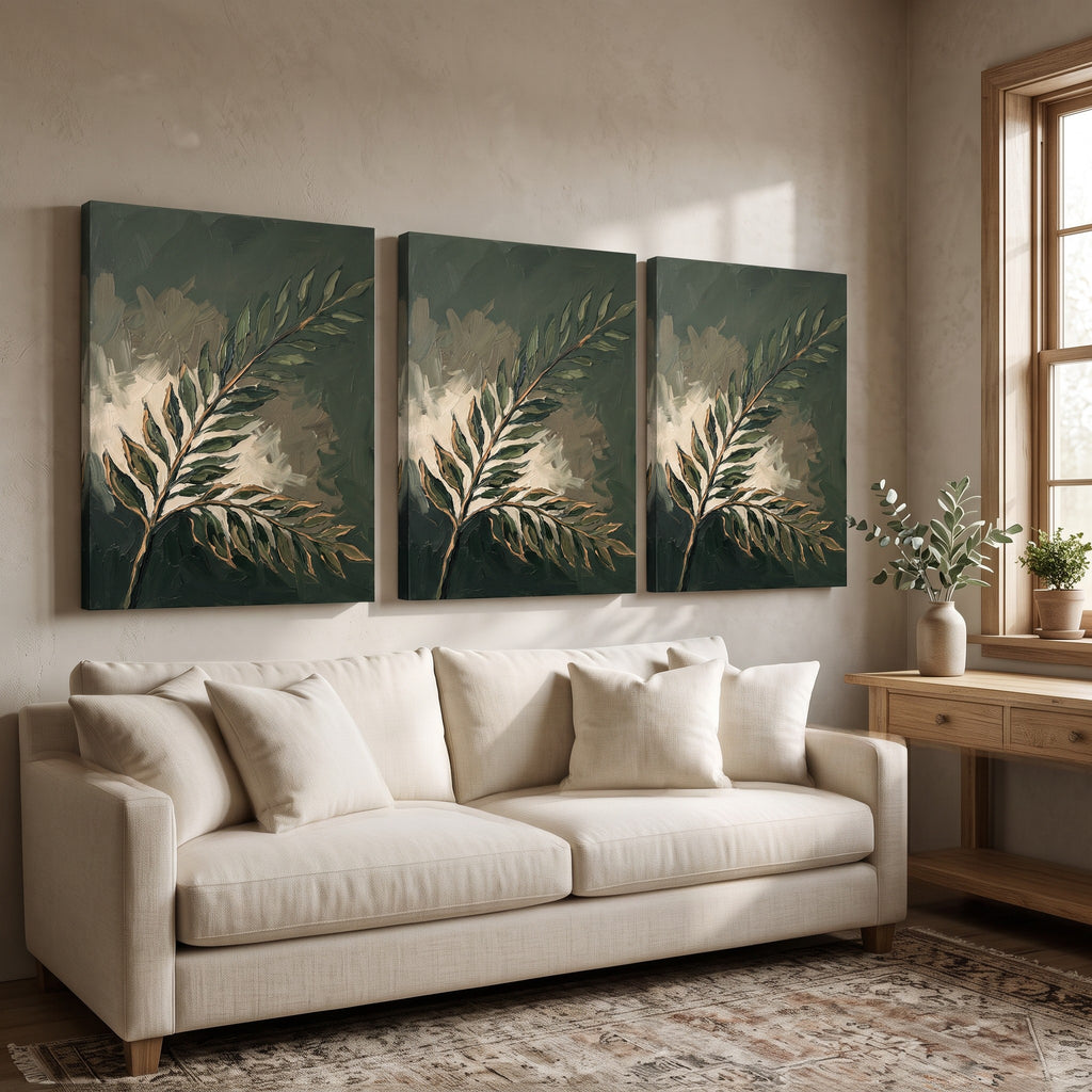 Single Stem Wall Art, Tropical Botanical Wall Art, Jungle Green Decor, Gift