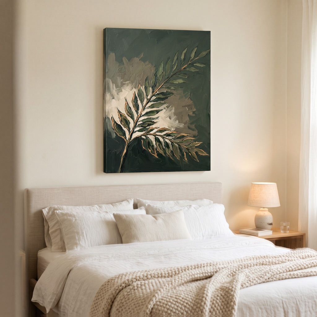 Single Stem Wall Art, Tropical Botanical Wall Art, Jungle Green Decor, Gift