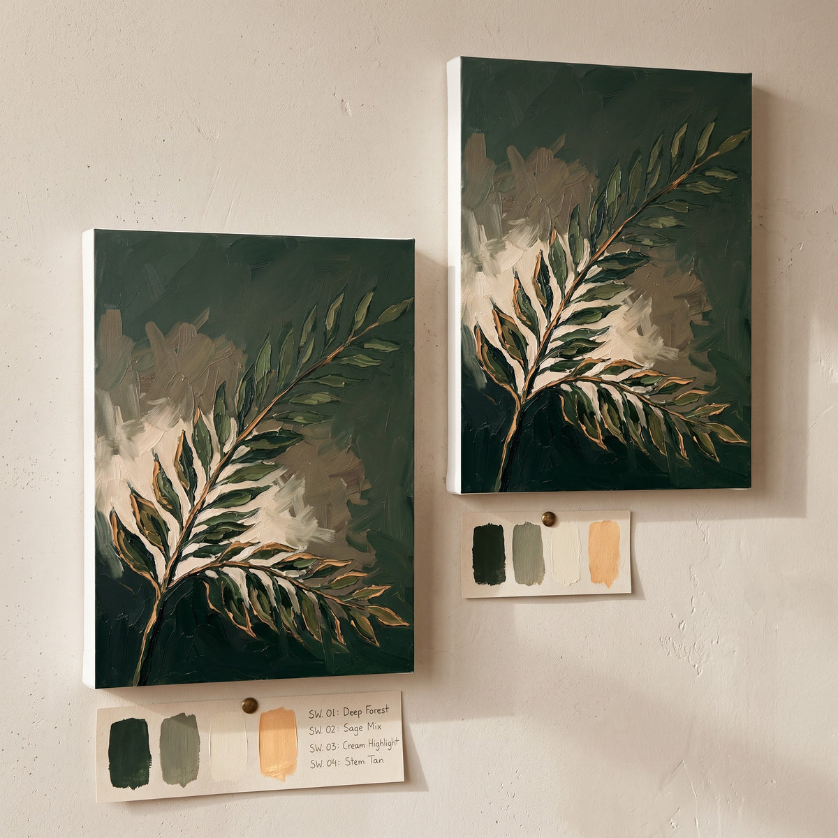 Single Stem Wall Art, Tropical Botanical Wall Art, Jungle Green Decor, Gift