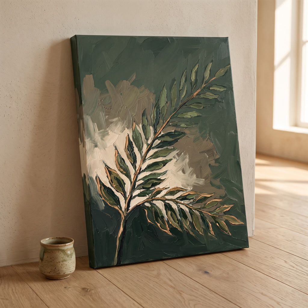 Single Stem Wall Art, Tropical Botanical Wall Art, Jungle Green Decor, Gift