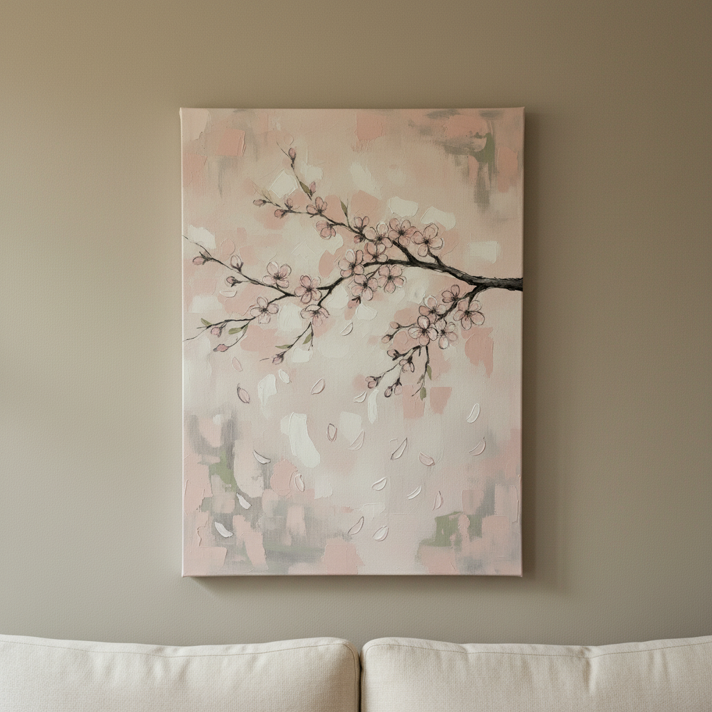 Cherry Blossom Drift cherry blossom wall art - BloomWorld wall art print
