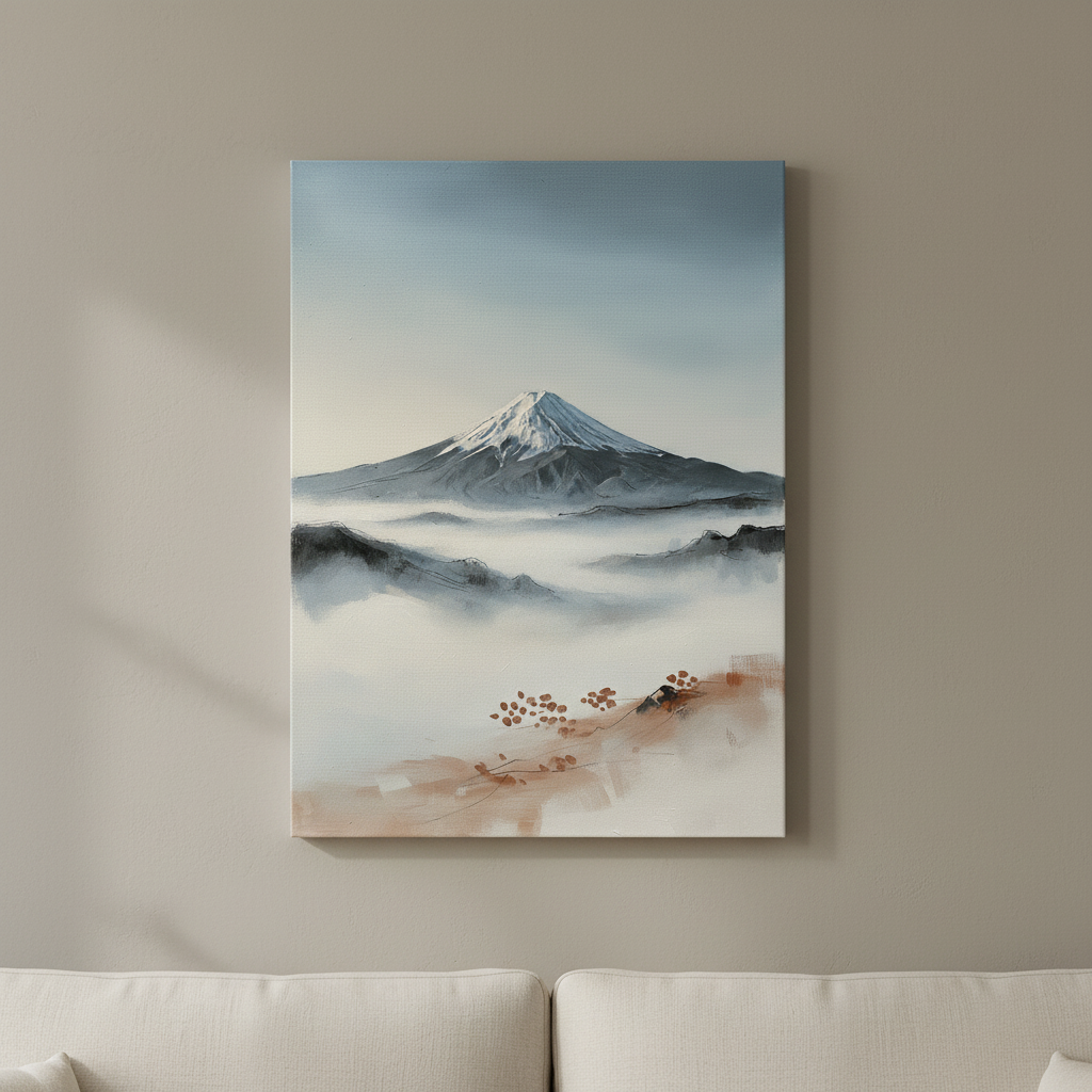 Mount Fuji Mist japanese wall art - BloomWorld wall art print