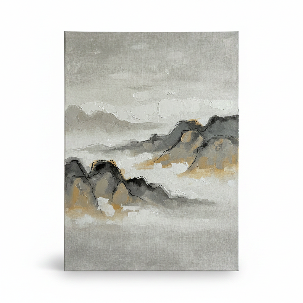 Ink Wash Mountains japanese wall art - BloomWorld wall art print
