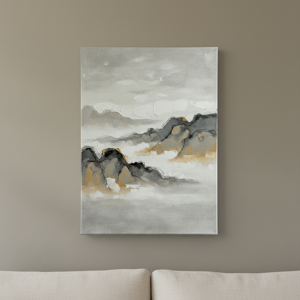 Ink Wash Mountains japanese wall art - BloomWorld wall art print