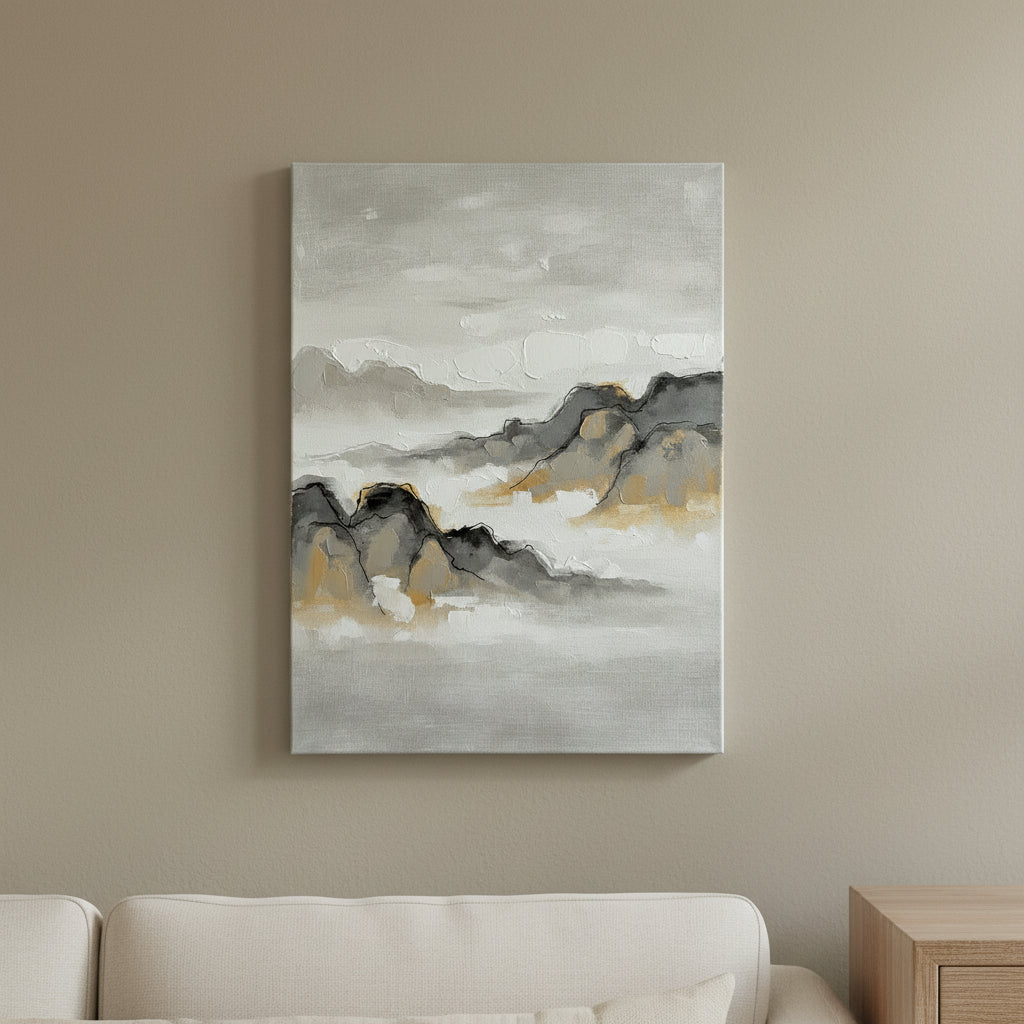 Ink Wash Mountains japanese wall art - BloomWorld wall art print