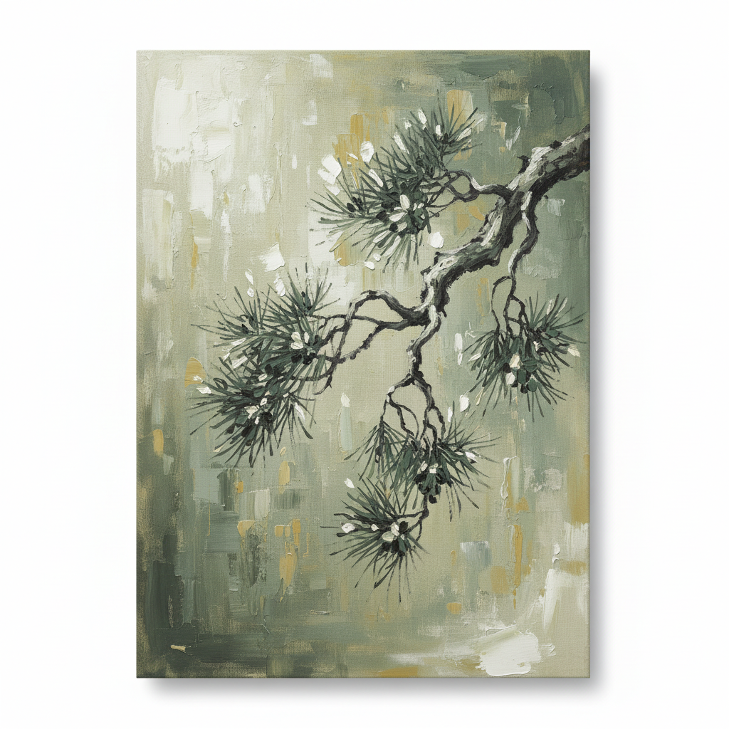Pine Branch Quiet japanese wall art - BloomWorld wall art print