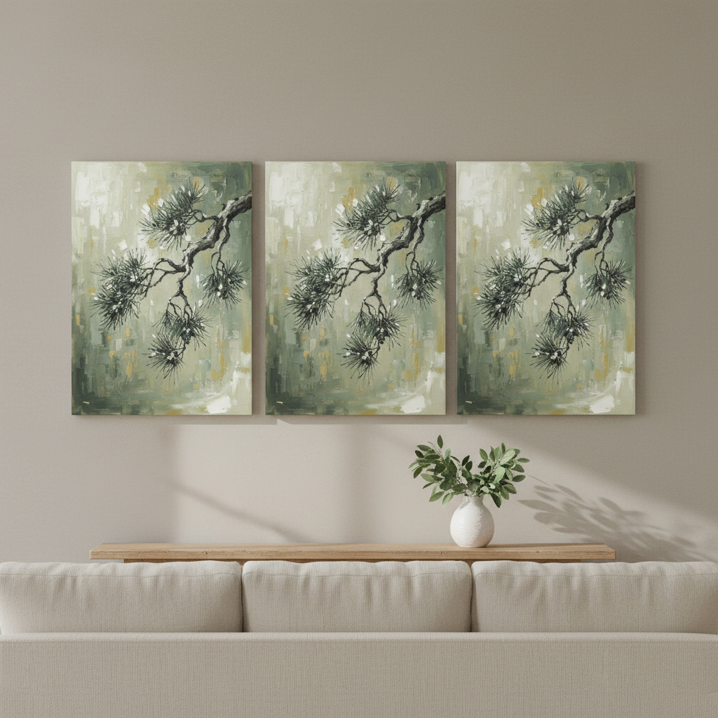 Pine Branch Quiet japanese wall art - BloomWorld wall art print