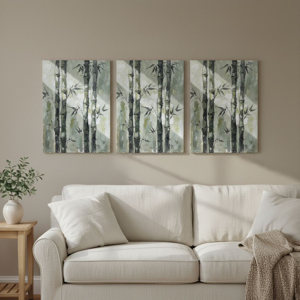 Bamboo Grove Light zen wall art - BloomWorld wall art print