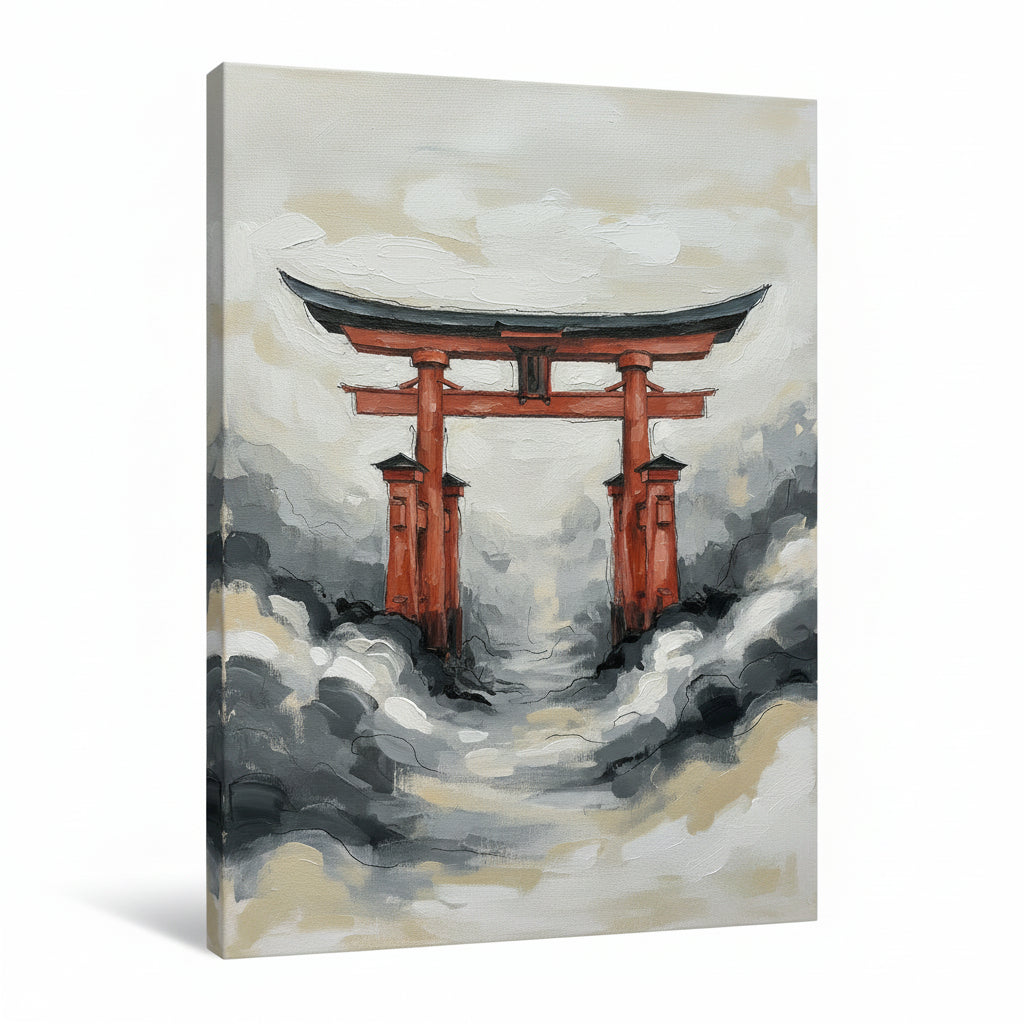 Torii Gate Dawn traditional japanese wall art - BloomWorld wall art print