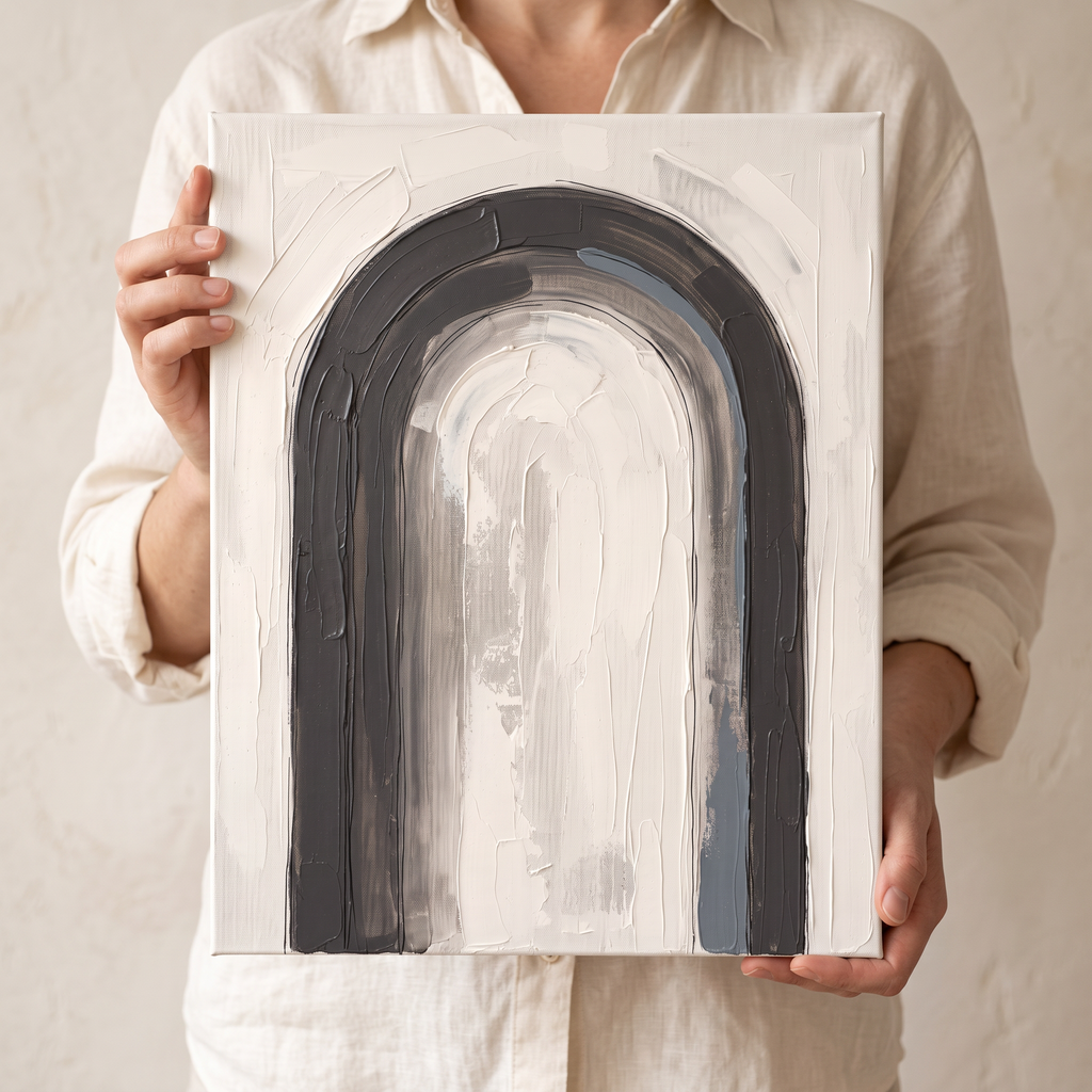 Single Arch Line Minimalist Wall Art, Scandinavian One Line Drawing, Modern Bedroom Decor, Gift
