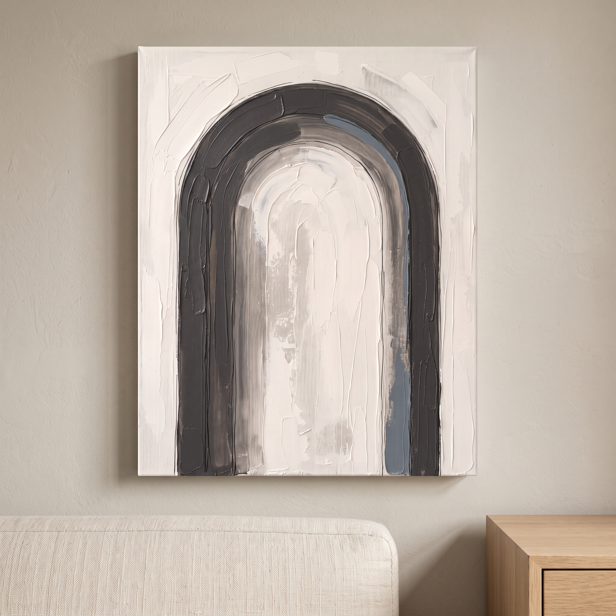 Single Arch Line Minimalist Wall Art, Scandinavian One Line Drawing, Modern Bedroom Decor, Gift