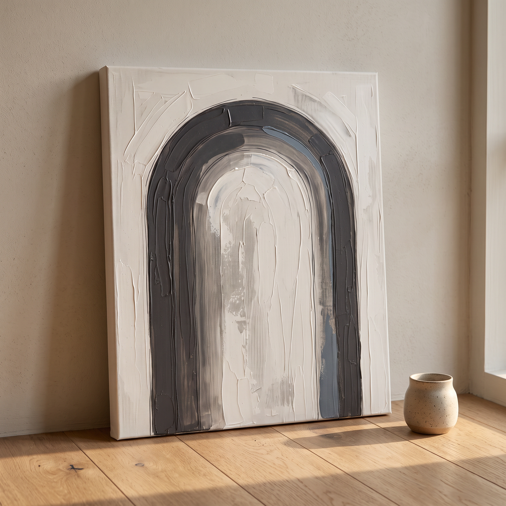 Single Arch Line Minimalist Wall Art, Scandinavian One Line Drawing, Modern Bedroom Decor, Gift