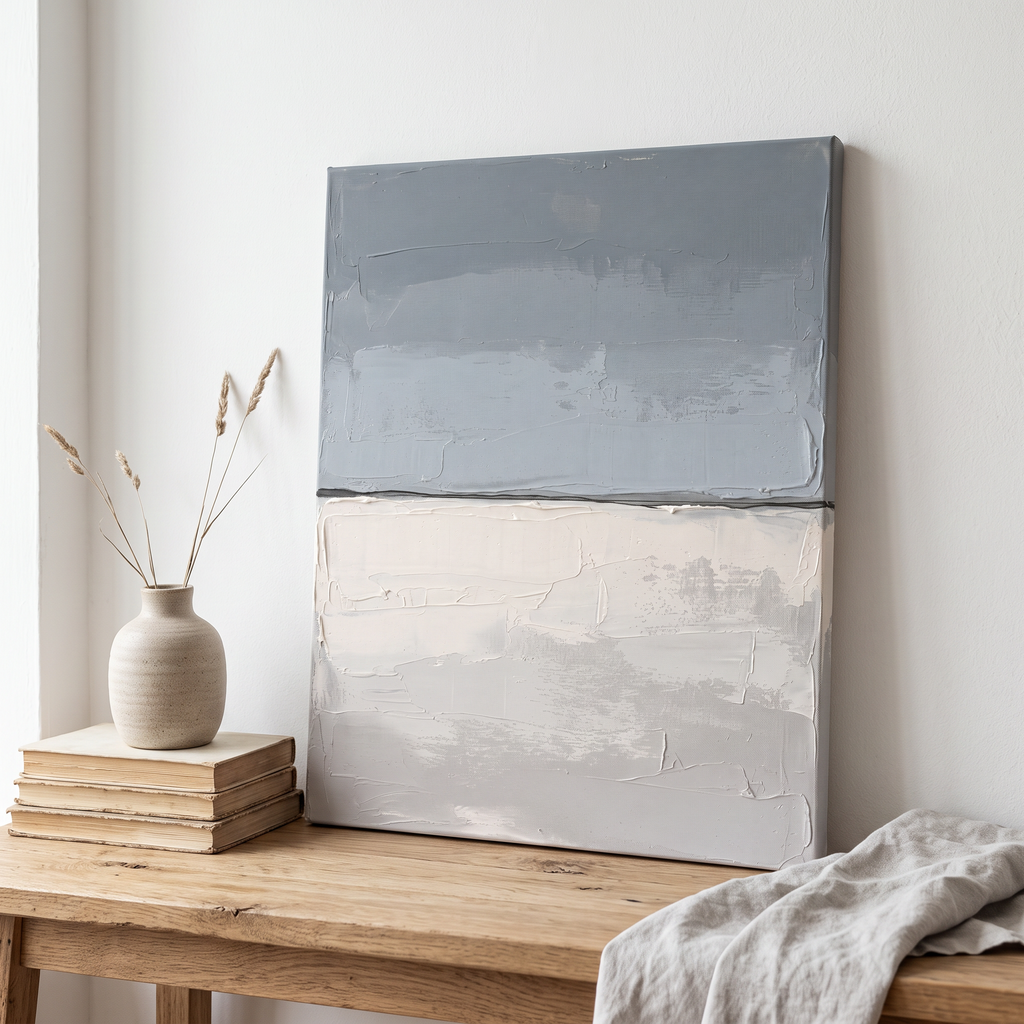 Calm Horizon Line Minimalist Wall Art, Scandinavian Seascape Print, Serene Bathroom Decor, Gift
