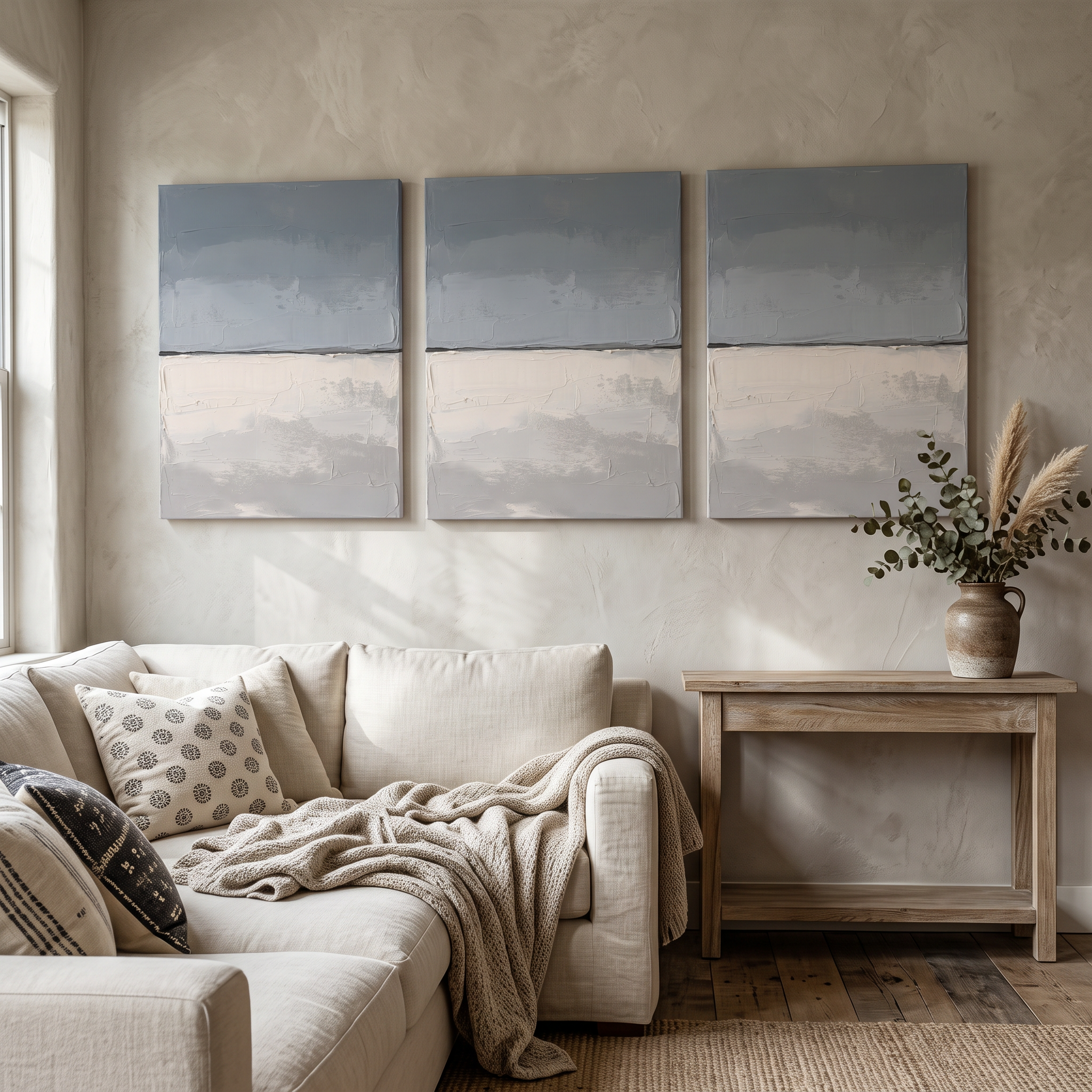 Calm Horizon Line Minimalist Wall Art, Scandinavian Seascape Print, Serene Bathroom Decor, Gift