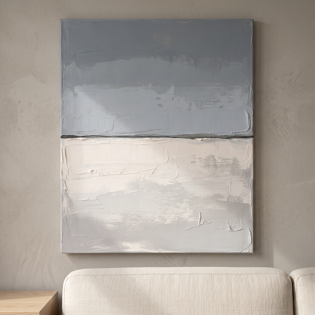 Calm Horizon Line Minimalist Wall Art, Scandinavian Seascape Print, Serene Bathroom Decor, Gift