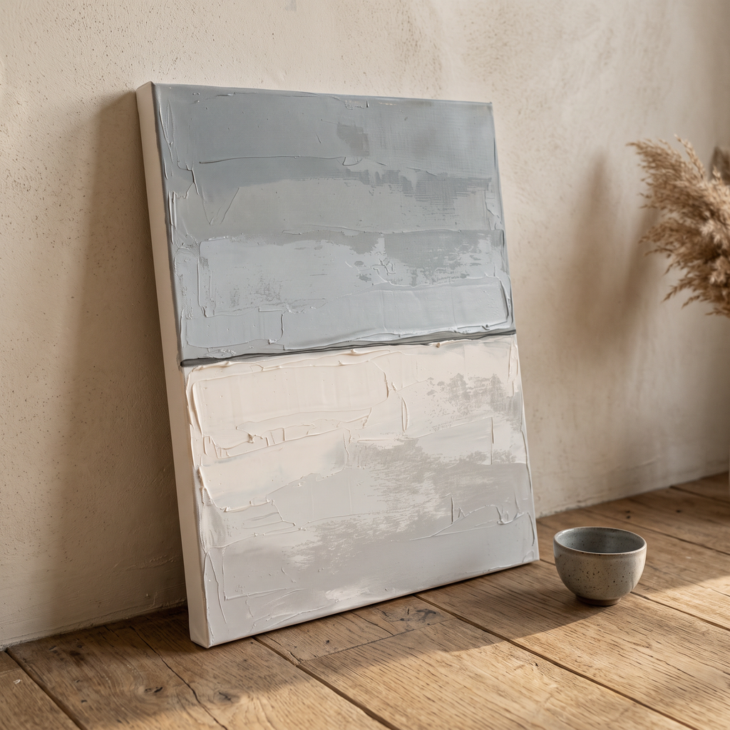 Calm Horizon Line Minimalist Wall Art, Scandinavian Seascape Print, Serene Bathroom Decor, Gift