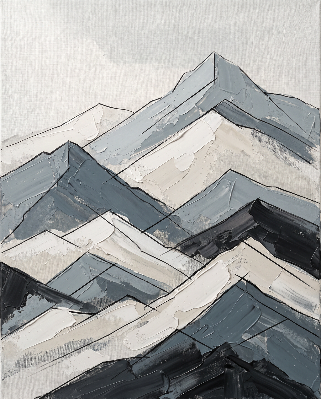 Nordic Landscape Line Minimalist Wall Art, Scandinavian Mountain Print, Calm Living Room Decor, Gift