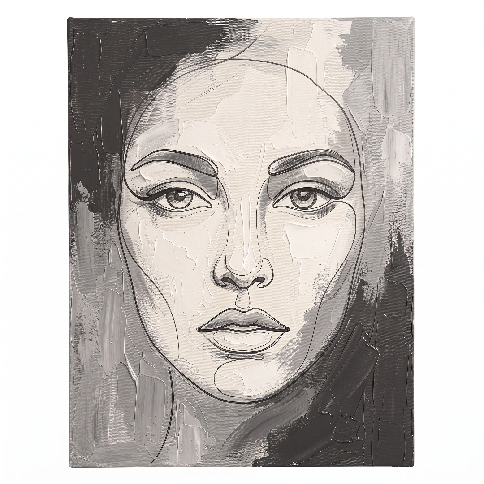 Front Face One Line one line face art - BloomWorld wall art print