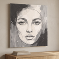 Front Face One Line one line face art - BloomWorld wall art print