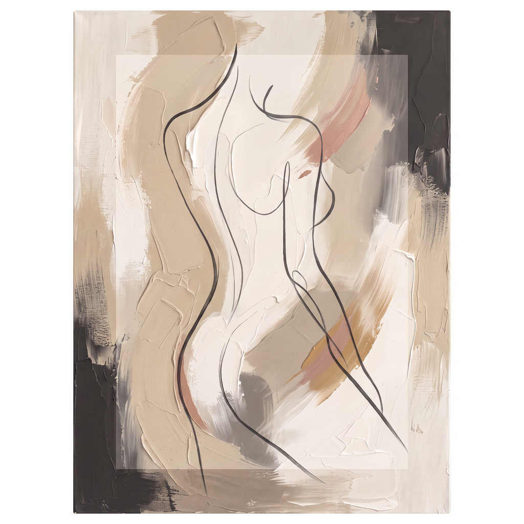 Female Figure Line female line art - BloomWorld wall art print