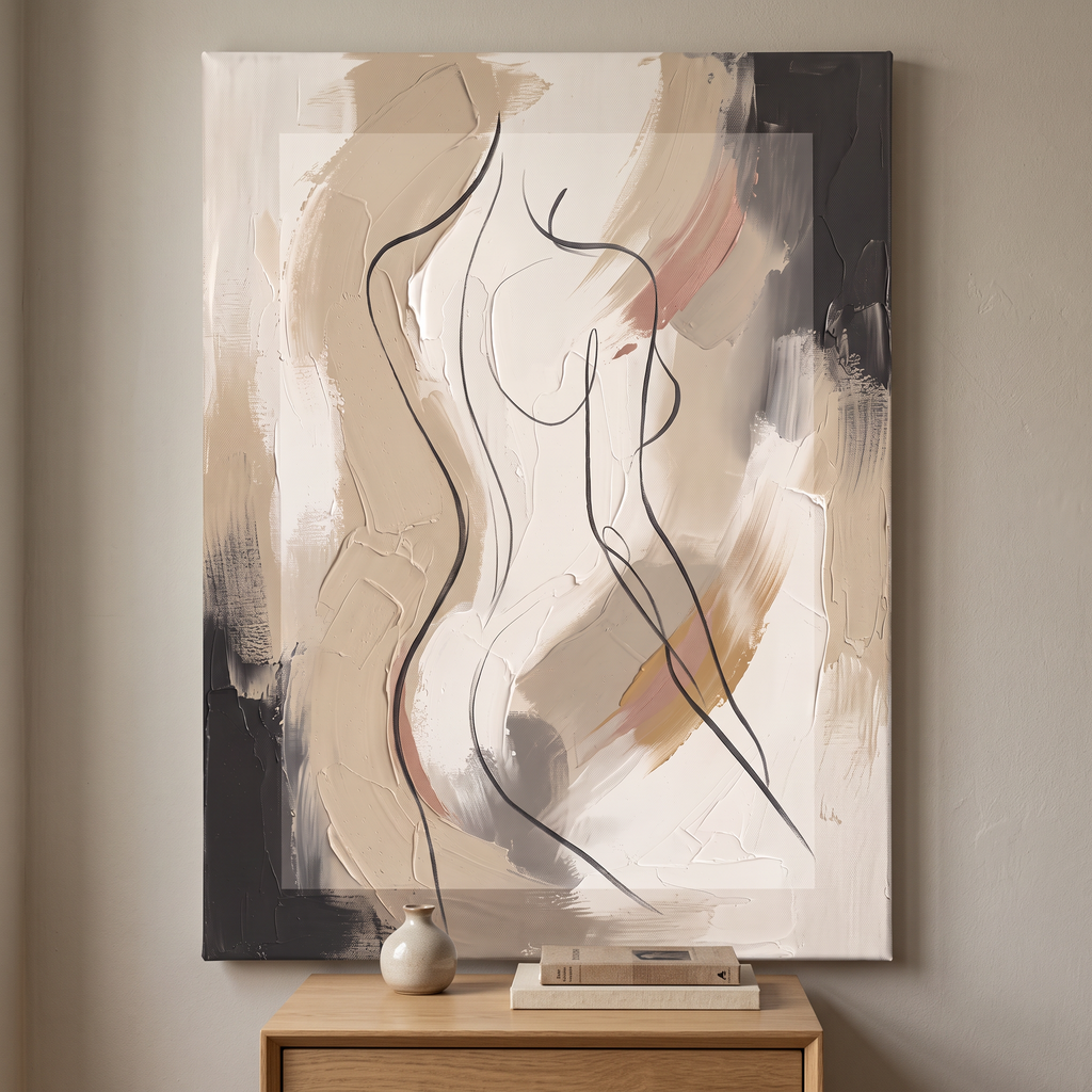 Female Figure Line female line art - BloomWorld wall art print