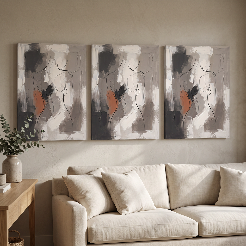 Abstract Body Curve abstract line art - BloomWorld wall art print