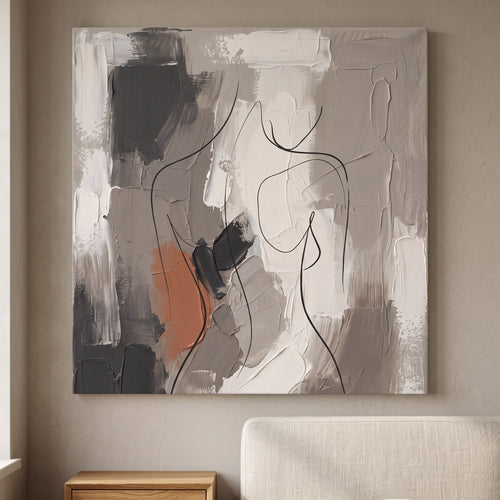 Abstract Body Curve abstract line art - BloomWorld wall art print