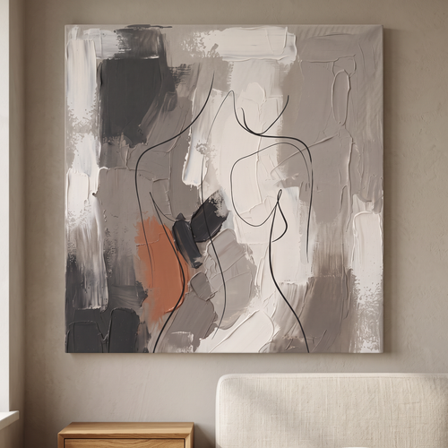Abstract Body Curve abstract line art - BloomWorld wall art print