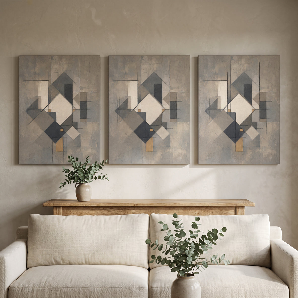 Mother Child Line Art Minimalist Canvas — abstract line art, bedroom decor, canvas wall art shown on a wall in a styled interior, view C3 (minimalist line art) 