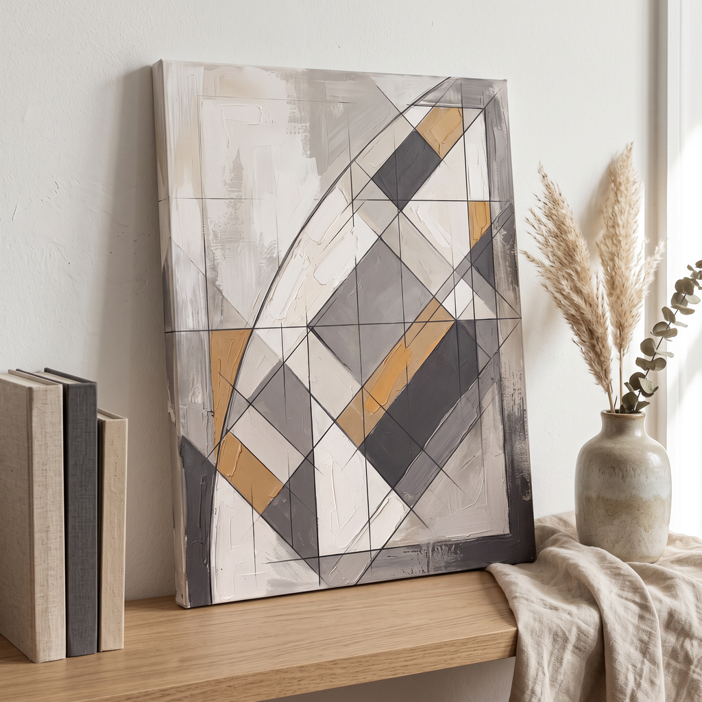 Large Modern Wall Art Canvas — canvas in a coastal-inspired interior, gallery-wrapped canvas wall art by BloomWorld
