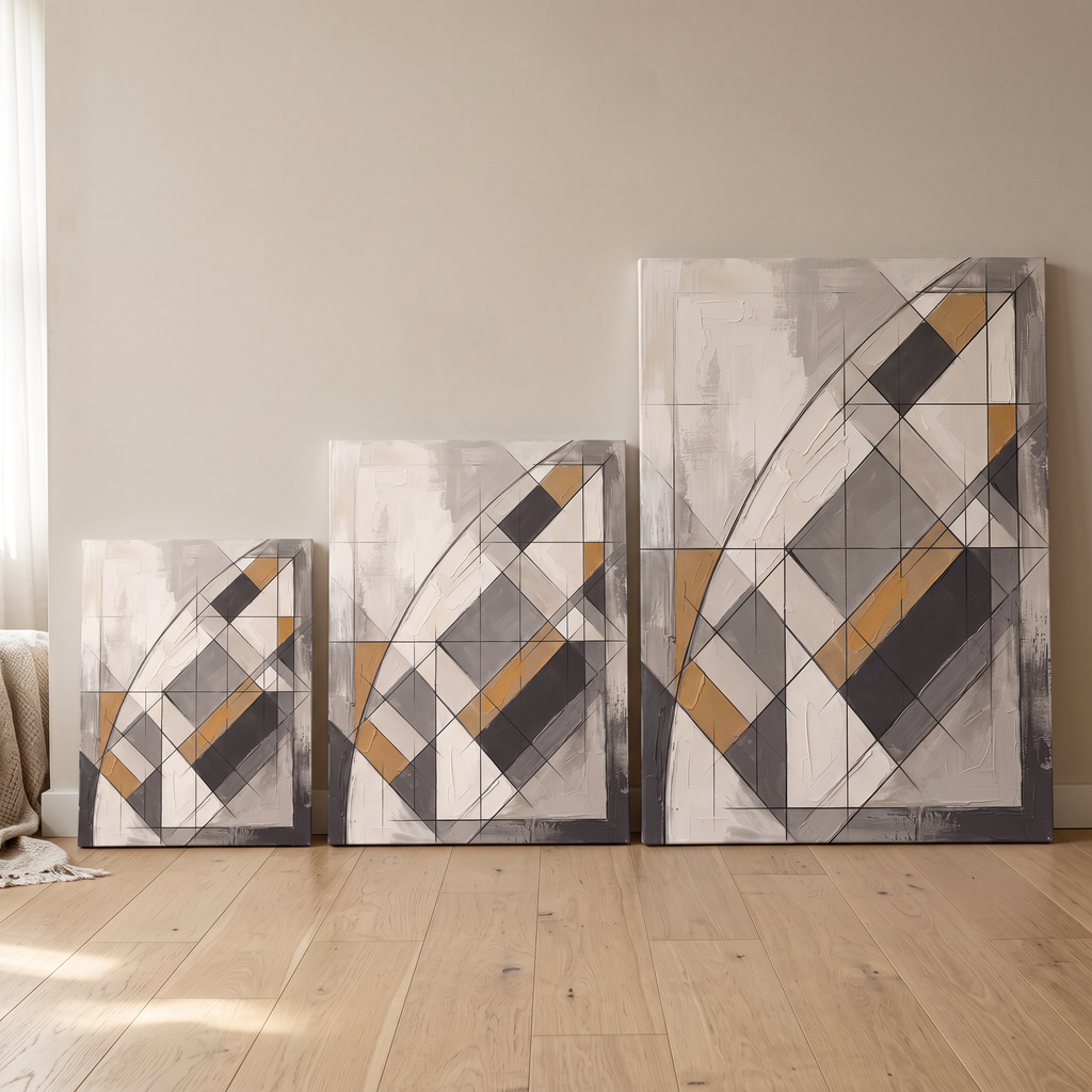 Large Modern Wall Art Canvas — close-up of the printed canvas surface, gallery-wrapped canvas wall art by BloomWorld