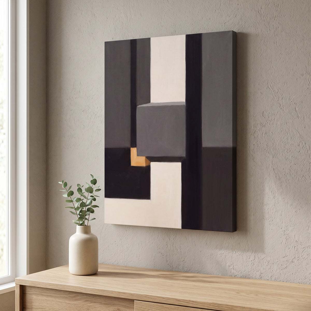 Large Minimalist Canvas Art, Minimalist Scandinavian Line Art, Bedroom Decor, Gift