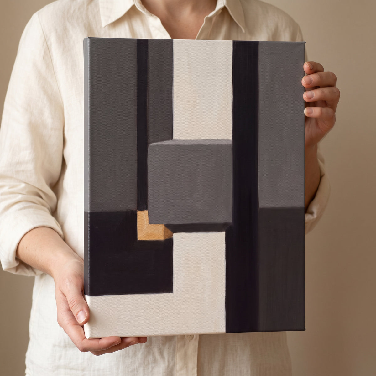 Large Minimalist Canvas Art, Minimalist Scandinavian Line Art, Bedroom Decor, Gift