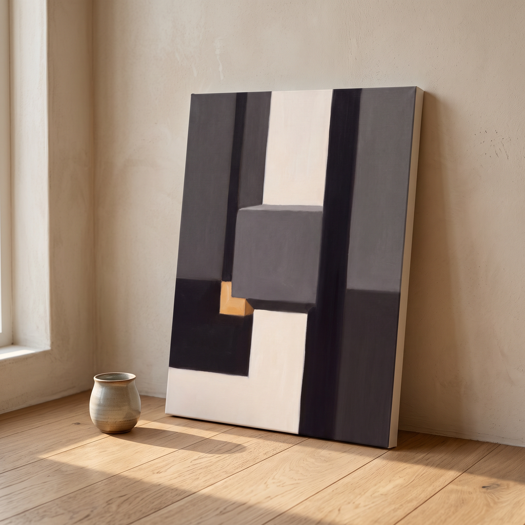 Large Minimalist Canvas Art, Minimalist Scandinavian Line Art, Bedroom Decor, Gift