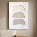 Large Neutral Abstract Wall Art, Oatmeal Arch Fields, Minimalist Canvas for Living Room, Modern Earth Tone Decor, Gift